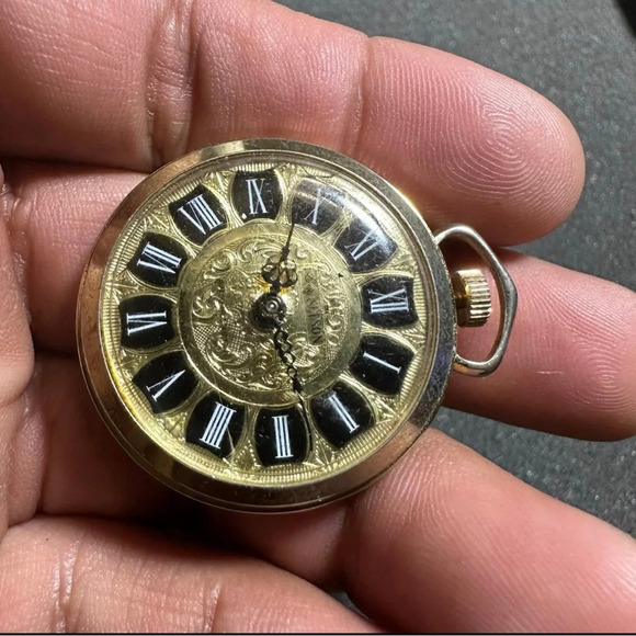 Vintage Lady Nelson Ornate Swiss Made Pocket Pendant Watch Gold Tone Working - Picture 6 of 8